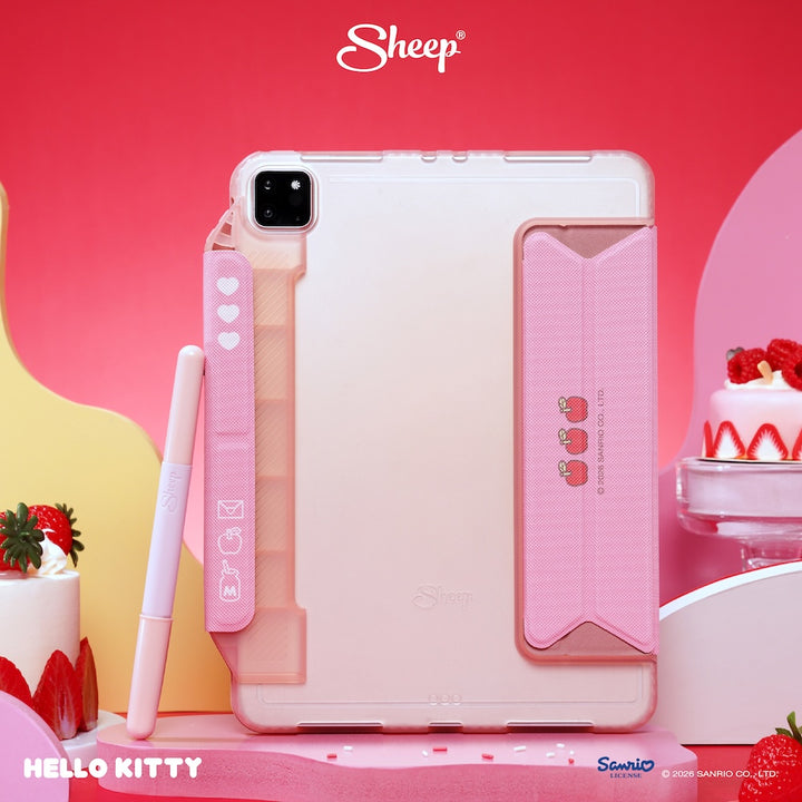 เคส ไอแพด คิตตี้ สีแดง ชมพู hello kitty ipad case ซานริโอ้ ลิขสิทธิ์แท้ sanrio แถม ปลอกปากกา กันงอ กันกระแทก เคสคิตตี้