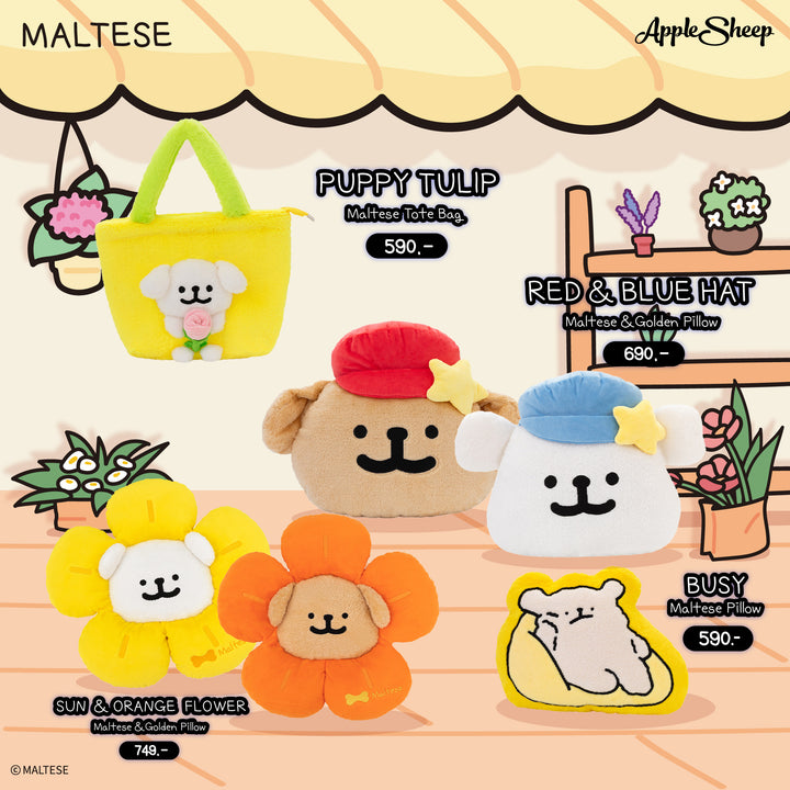 หมอนน่ารักๆ นุ่ม ๆ มอลทีส Maltese ลิขสิทธิ์แท้ นำเข้าเกาหลี พร้อมส่ง