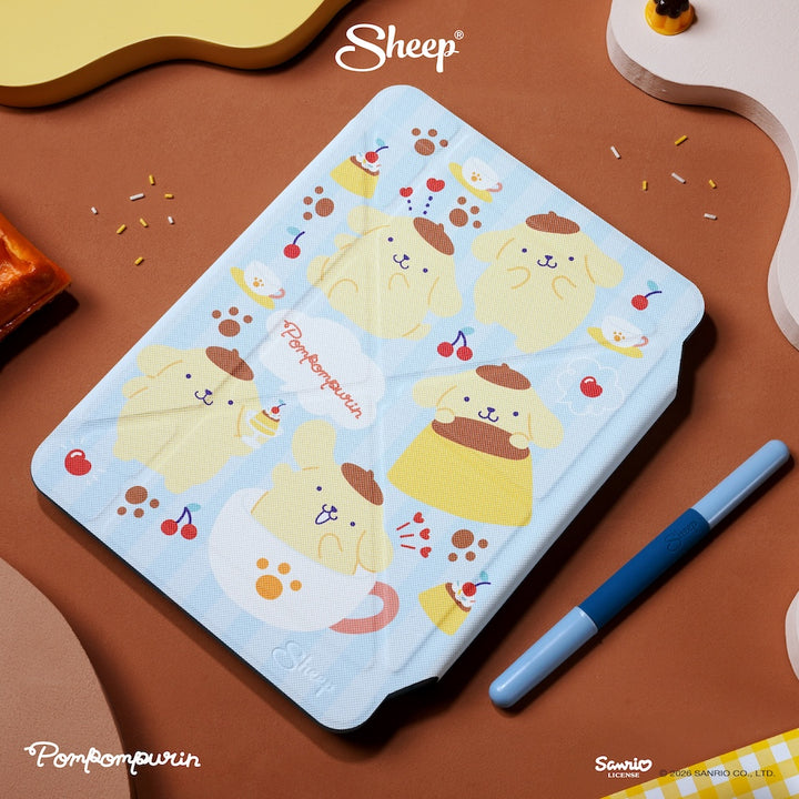 ipad case pompompurin sanrio เคสไอแพด ปอมปอมปูริน สีเหลือง ฟ้า แถม ปลอกปากกา ลิขสิทธิ์แท้ ซานริโอ้ กันกระแทก กันงอ