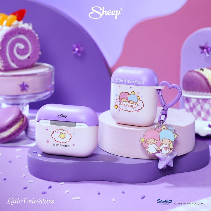 airpods case little twin stars เคสแอร์พอด 4 pro 3 สีม่วง ชมพู ลิตเติ้ลทวินสตาร์ ลิขสิทธิ์แท้ sanrio ซานริโอ้ พร้อมส่ง