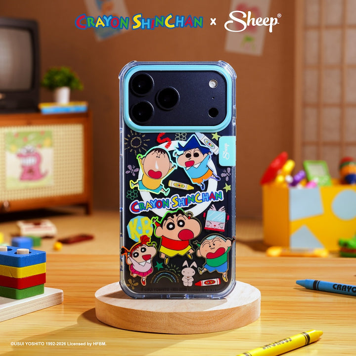 เคส ไอโฟน เครยอน ชินจัง เพื่อน ลายน่ารัก crayon shinchan iphone case magsafe ลิขสิทธิ์แท้ ฟ้า 17 18 pro max