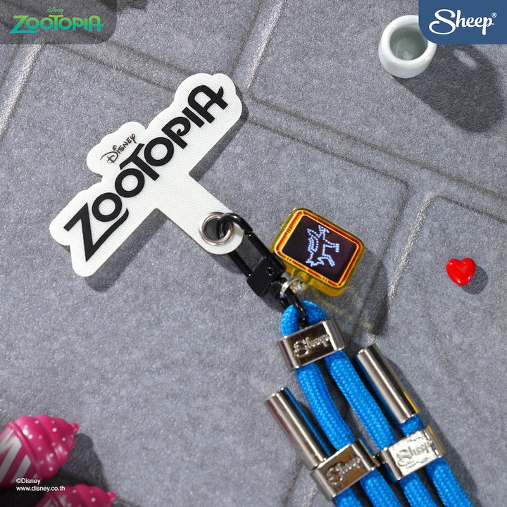 zootopia charm สายห้อยมือถือ ซูโทเปีย แบบเชือก สีน้ำเงิน ลิขสิทธิ์แท้ ดิสนีย์