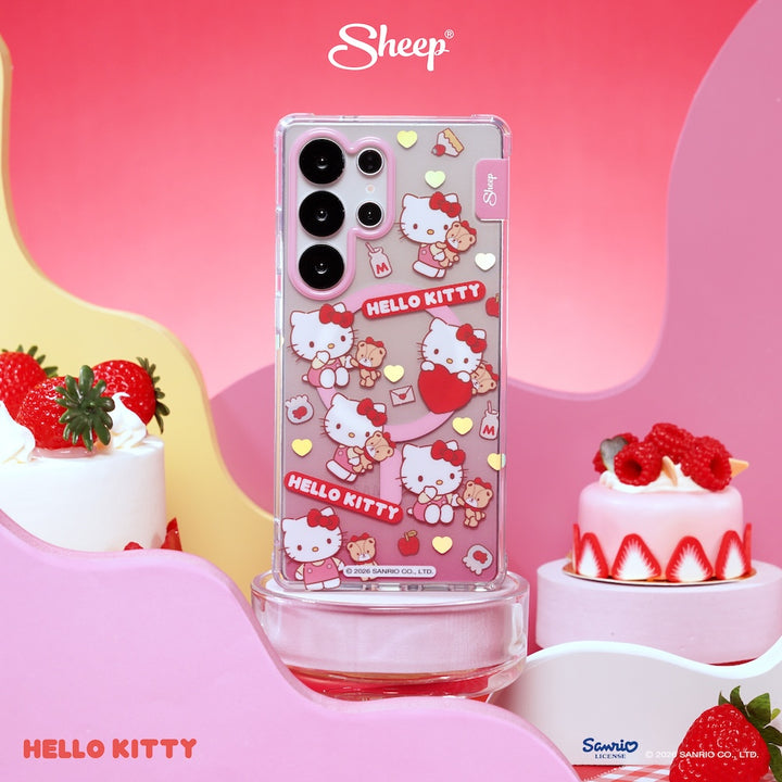 hello kitty samsung magsafe case sketch เคส ซัมซุง คิตตี้ ลิขสิทธิ์แท้ sanrio สีแดง ชมพู ลายน่ารัก ซานริโอ้ กันกระแทก