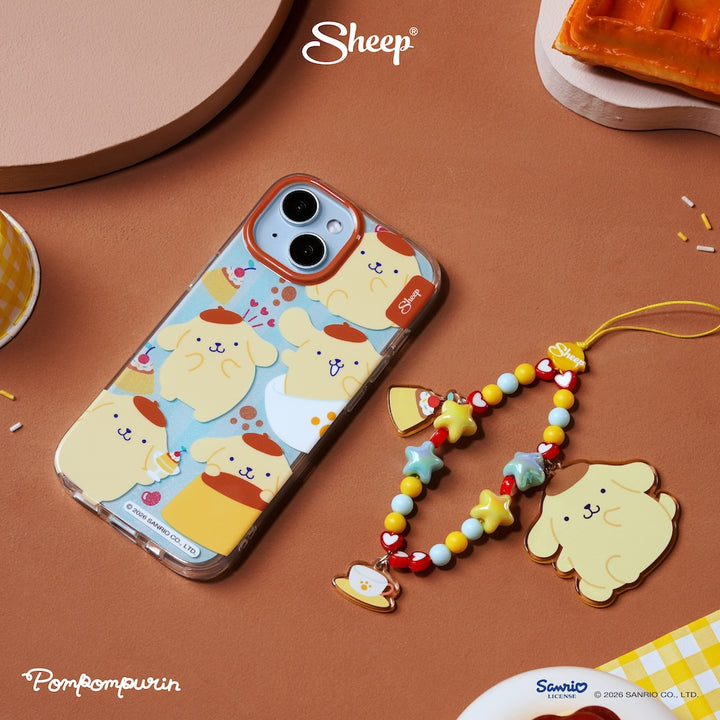 pompompurin iphone case ลายน่ารัก กันกระแทก เคส ไอโฟน ปอมปอมปูริน สีเหลือง ฟ้า ลิขสิทธิ์แท้ sanrio ซานริโอ้ มีของแถม