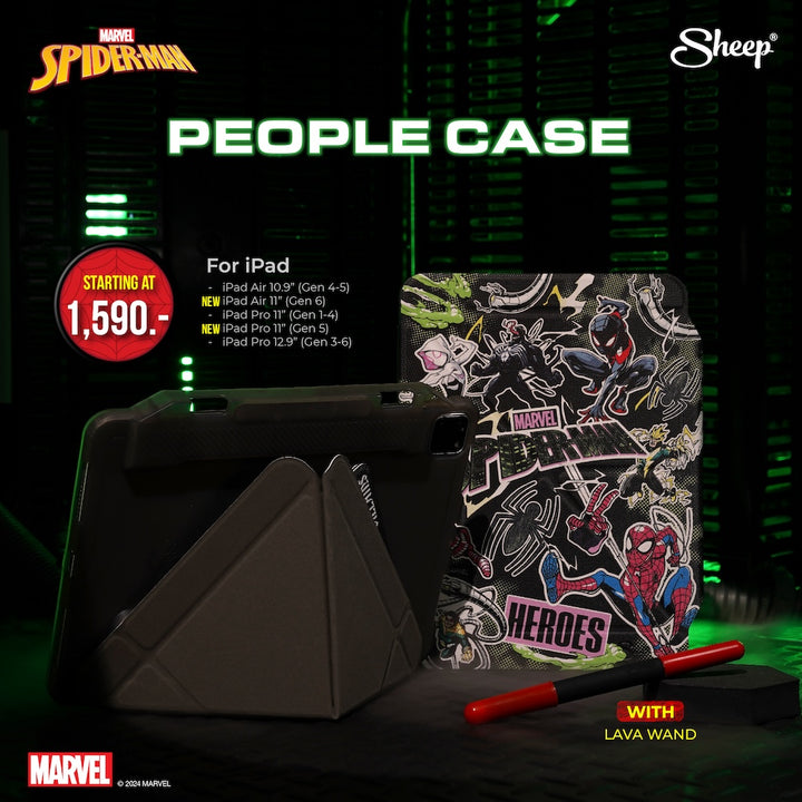 เคสไอแพดแถมปลอกปากกา เคส Marvel Spider-Man ลิขสิทธิ์แท้ เคส iPad และ iPad Pro