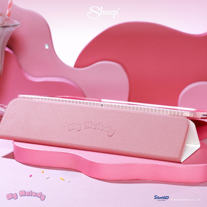 เคสไอแพด my melody สีชมพู ขาว ipad case มายเมโลดี้ ซานริโอ้ ลิขสิทธิ์แท้ sanrio กันกระแทก น้ำหนักเบา พกง่าย เขียน จด วาดได้