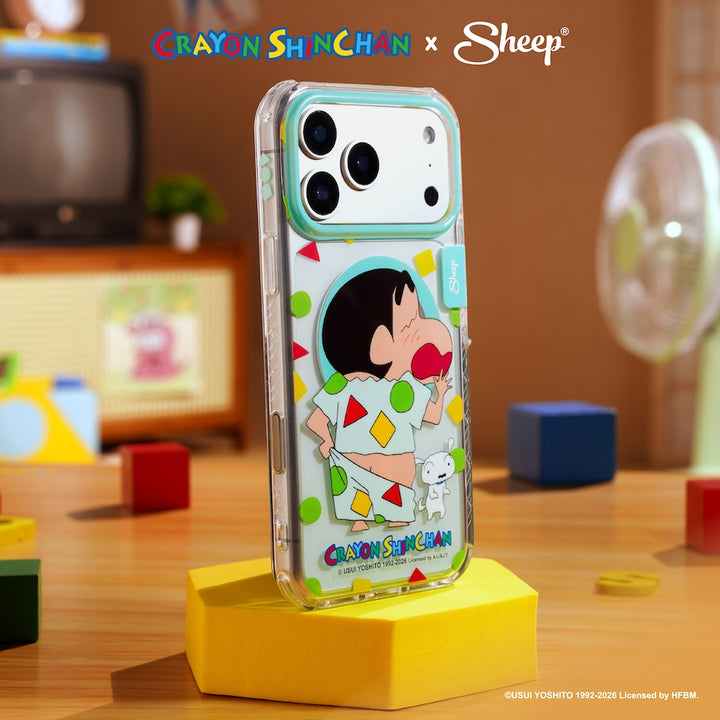 crayon shinchan magsafe iphone case ลายน่ารัก เคส ไอโฟน เครยอน ชินจัง ชุดนอน สีเขียว ลิขสิทธิ์แท้ 17 18 pro max