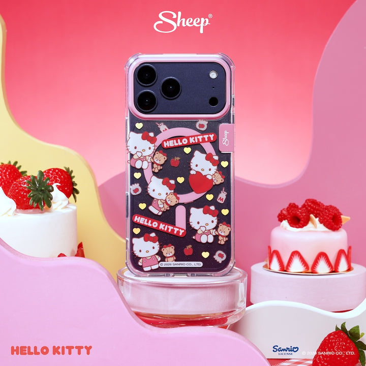เคสคิตตี้ ไอโฟน ลายน่ารัก hello kitty iphone case magsafe ลิขสิทธิ์แท้ sanrio สีแดง ชมพู ซานริโอ้ 17 pro max canvas