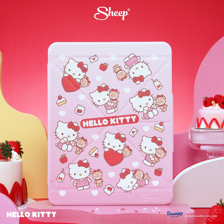เคส ไอแพด คิตตี้ สีแดง ชมพู hello kitty ipad case ซานริโอ้ เคสคิตตี้ ลิขสิทธิ์ sanrio กันกระแทก น้ำหนักเบา พกง่าย สายจด วาด