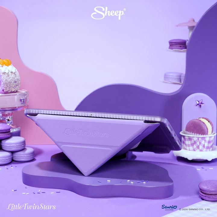 เคสไอแพด กันงอ ลิตเติ้ลทวินสตาร์ little twin stars ipad case กันกระแทก ลิขสิทธิ์แท้ sanrio แถม ปลอกปากกา ซานริโอ้ สีม่วง