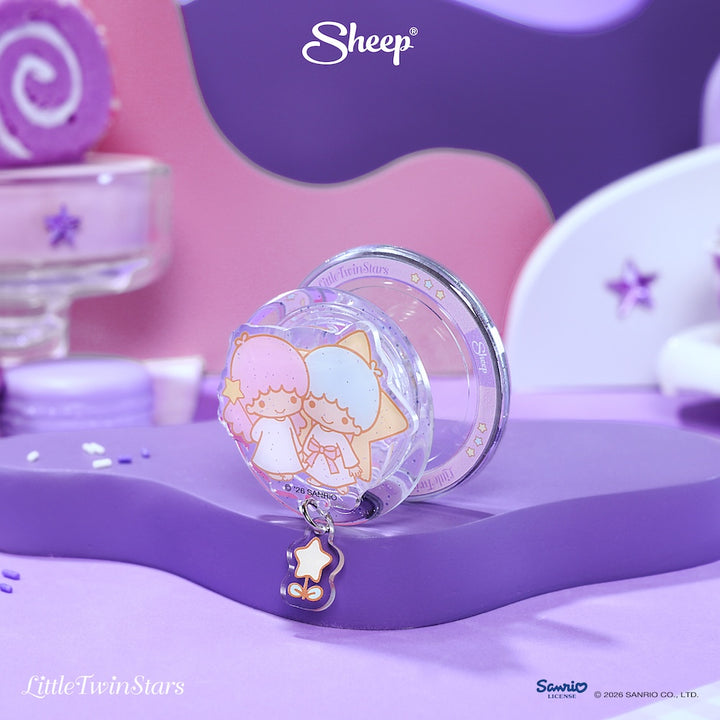 phone accessories little twin stars ใช้คู่เคส sanrio ลิขสิทธิ์แท้ ที่แปะมือถือ สีม่วง magsafe kiki lala หมุน ได้ griptok