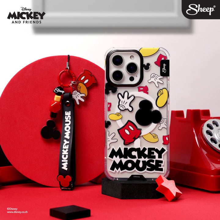 เคสไอโฟน มิคกี้เม้าส์ ลายเท่ แบบใส โชว์สีเครื่อง iphone case mickey mouse