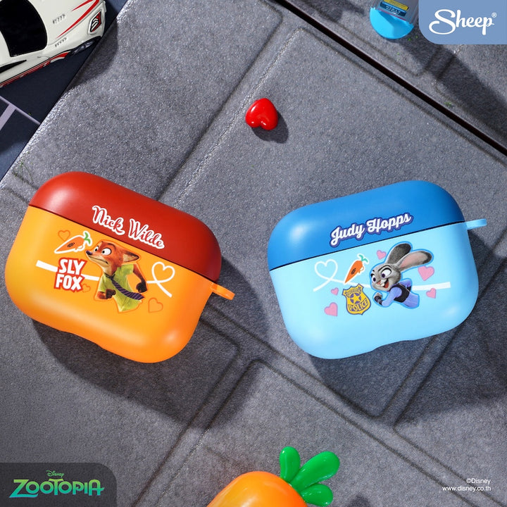 เคสแอร์พอด nick &amp; judy zootopia คู่จิ้น ซูโทเปีย นิค จูดี้ airpods case ลายน่ารัก ลิขสิทธิ์แท้