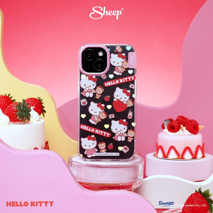 เคสคิตตี้ ไอโฟน hello kitty sketch case iphone สีแดง ชมพู ลิขสิทธิ์แท้ sanrio ซานริโอ้ ลายน่ารัก กันกระแทก