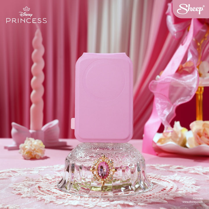 disney princess เจ้าหญิงดิสนีย์ phone wallet stand แอเรียล ariel ที่ใส่บัตร แปะมือถือ กาง ตั้งได้ accessories สีชมพู