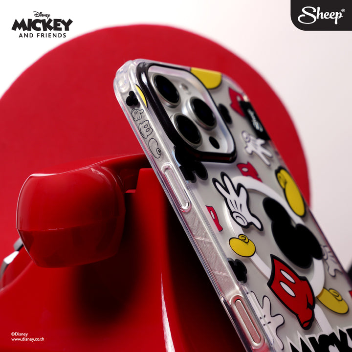 เคสไอโฟน มิคกี้เม้าส์ ลายเท่ แบบใส โชว์สีเครื่อง iphone case mickey mouse