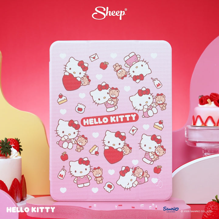 เคส ipad hello kitty case คิตตี้ ลิขสิทธิ์แท้ sanrio กันกระแทก น้ำหนักเบา พกง่าย ซานริโอ้ สีแดง ชมพู สายจด วาด เคสคิตตี้