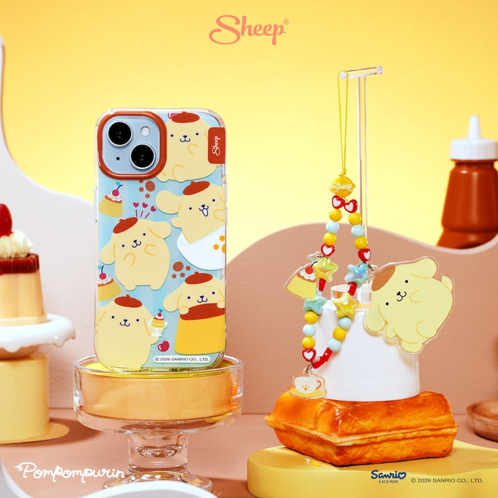 pompompurin iphone case เคส ไอโฟน ปอมปอมปุริน ลิขสิทธิ์แท้ sanrio สีเหลือง ฟ้า ลายน่ารัก ซานริโอ้ มีของแถม