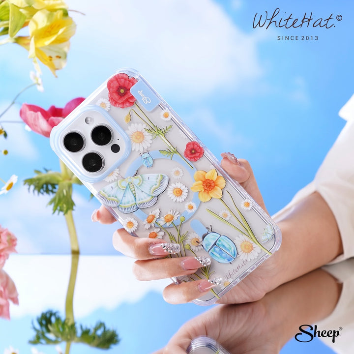 เคสใช้กับเครื่องขาว iPhone Magsafe Flower Daisy Griptok whitehat