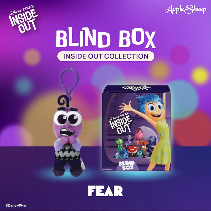 Fear Inside Out Keychain ของแท้ ดิสนีย์ พวงกุญแจห้อยกระเป๋า พวงกุญแจตุ๊กตา