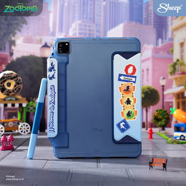 zootopia iPad case เคสไอแพด ซูโทเปีย สีฟ้า ลิขสิทธิ์แท้ ดิสนีย์ กันงอ กันกระแทก