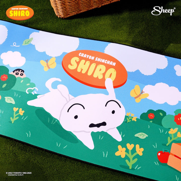 ครบเซทชินจัง อุปกรณ์เสริมวางคอมแบบยาว Mousepad Shiro แผ่นรองเม้าส์ ชิโร่