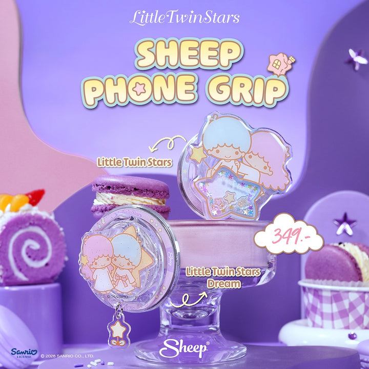 phone grip little twin stars ลิตเติ้ลทวินสตาร์ ใช้คู่เคส sanrio magsafe griptok ที่แปะมือถือ หมุน เขย่า ได้ ลิขสิทธิ์แท้
