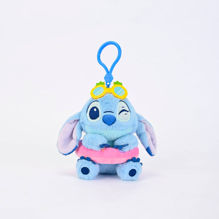 พวงกุญแจ ตุ๊กตา Stitch Disney ห้อยกระเป๋า สติทช์ ดิสนีย์ วิ้งค์ ลิขสิทธิ์แท้ Keychain ใส่แว่น ห่วงยาง