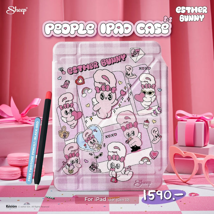 esther bunny license เคสไอแพดสีชมพู เคสไอแพดน่ารัก Esther bunny case