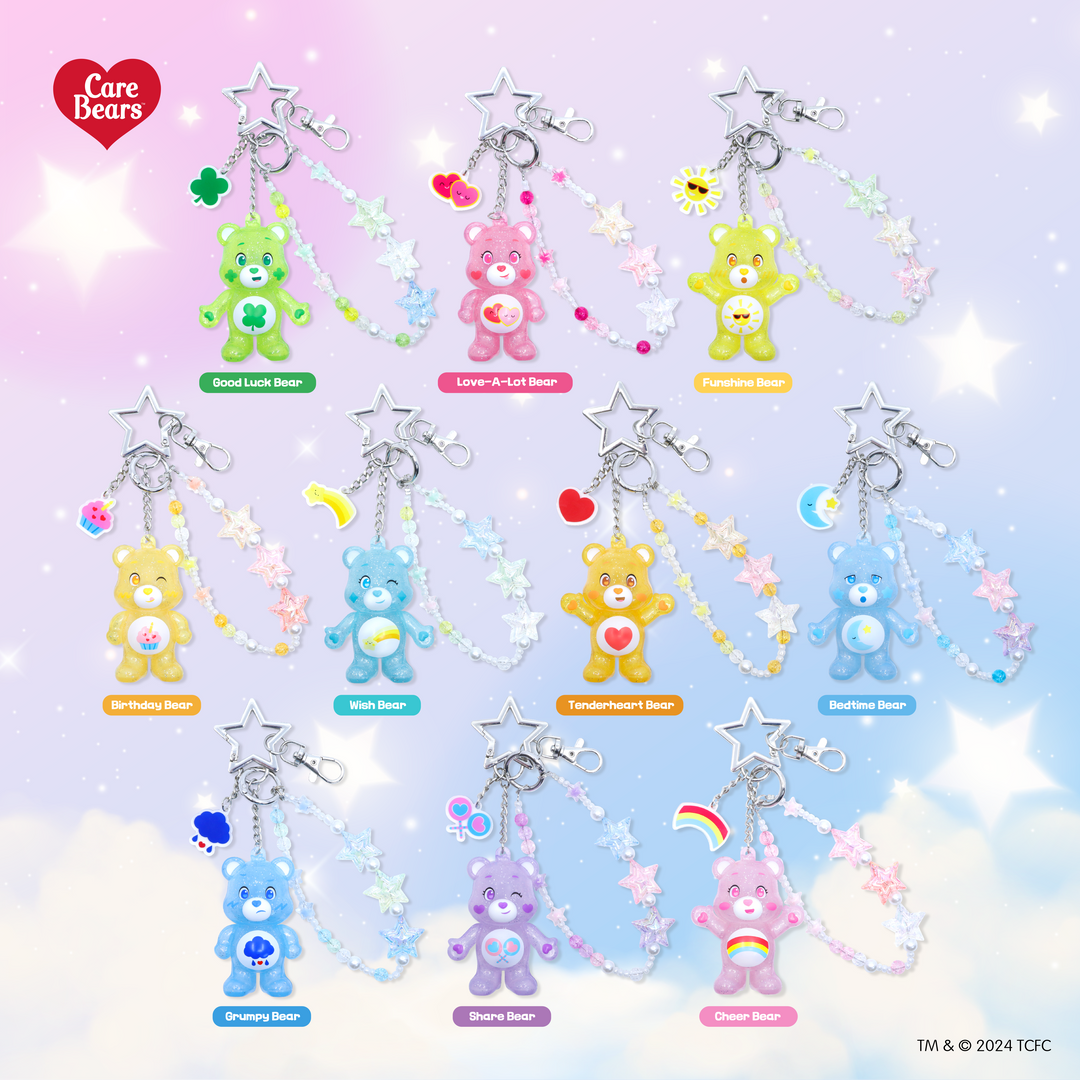 พวงกุญแจ Care Bear Keychain แบบมีสายห้อยข้อมือลูกปัด Charm