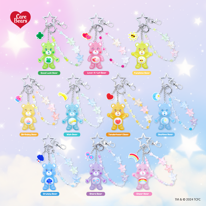พวงกุญแจ Care Bear Keychain แบบมีสายห้อยข้อมือลูกปัด Charm