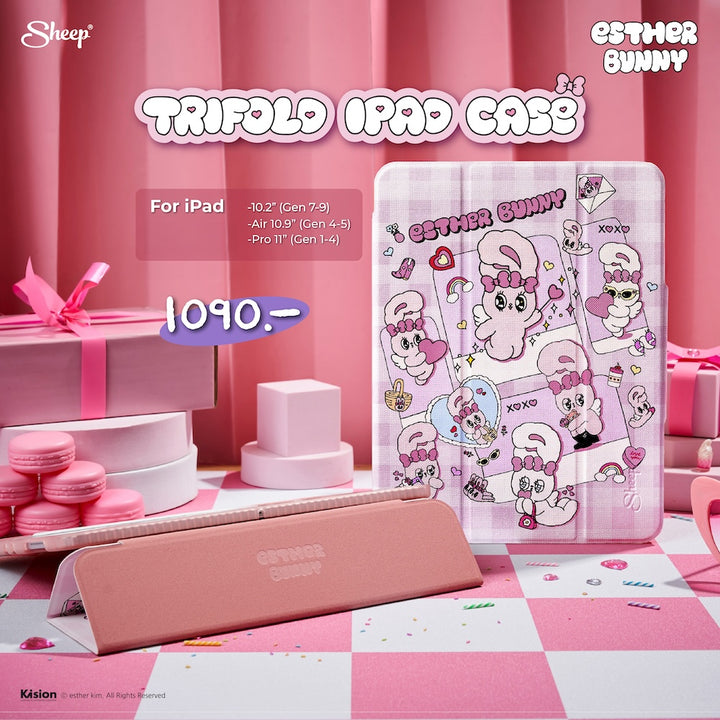 esther case เคสไอแพดน่ารัก เคสไอแพดสีชมพู esther bunny ipad