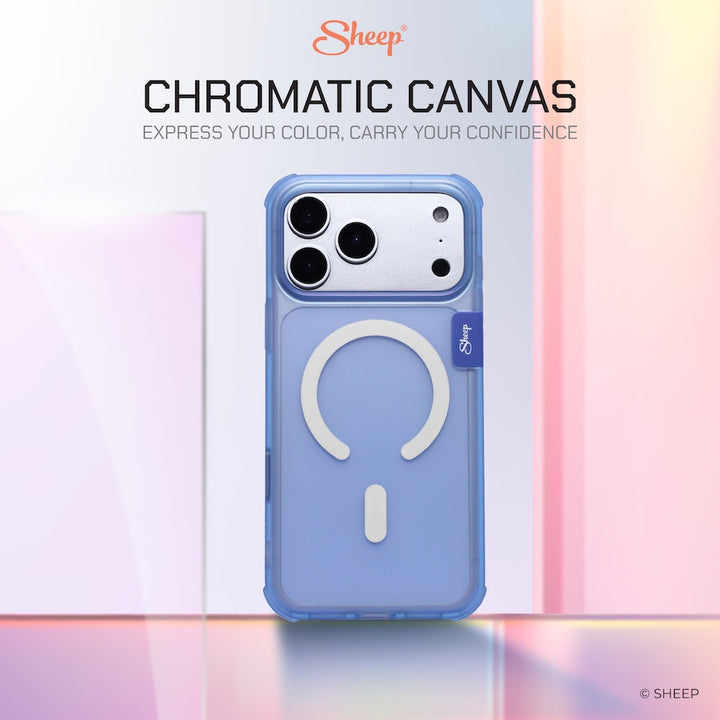 เคสใส iphone สีฟ้า magsafe case chromatic matte blue กันกระแทก ไอโฟน 17 pro max