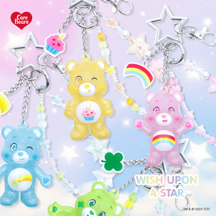 พวงกุญแจน่ารัก ๆ  พวงกุญแจแคร์แบร์สีชมพู แคร์แบร์สีเหลือง แคร์แบร์สีฟ้า