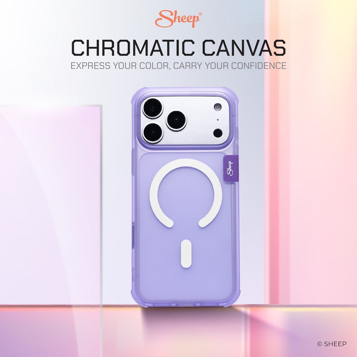 magsafe iphone case เคสใส สีชมพู ไอโฟน chromatic matte pink กันกระแทก 17 pro max