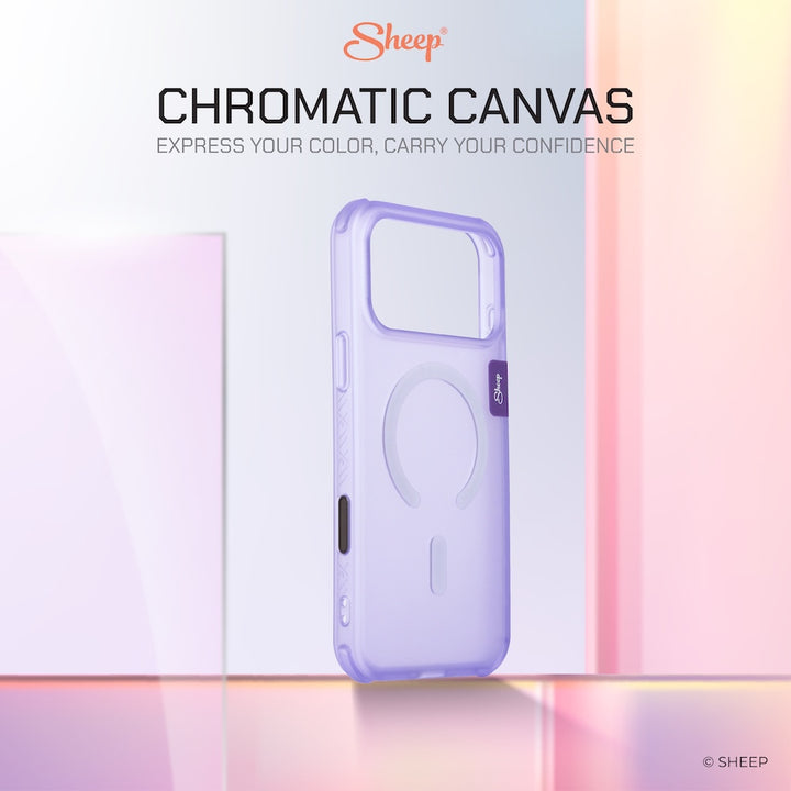 chromatic case เคสใส สีม่วง ไอโฟน magsafe iphone กันกระแทก matte purple 17 pro max