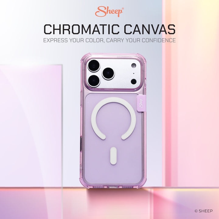 magsafe iphone case เคสใส สีชมพู ไอโฟน chromatic clear pink กันกระแทก 17 pro max