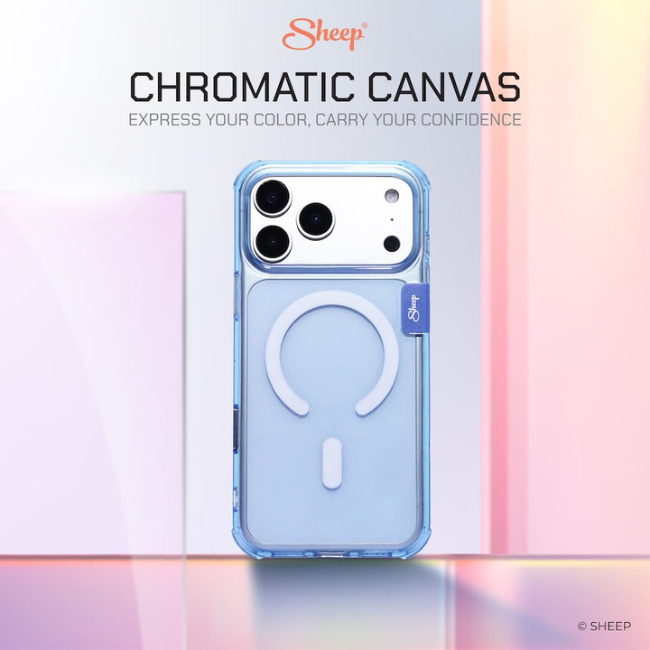 เคสใส iphone สีฟ้า magsafe case chromatic clear blue กันกระแทก ไอโฟน 17 pro max