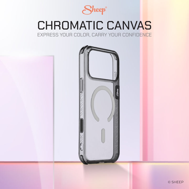 chromatic case เคสใส สีดำ ไอโฟน magsafe iphone กันกระแทก clear black 17 pro max