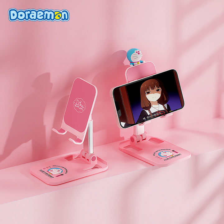Rock Doraemon ที่ตั้ง โทรศัพท์ มือถือ บน โต๊ะ โดเรม่อน เกาะแน่น ไม่หลุด