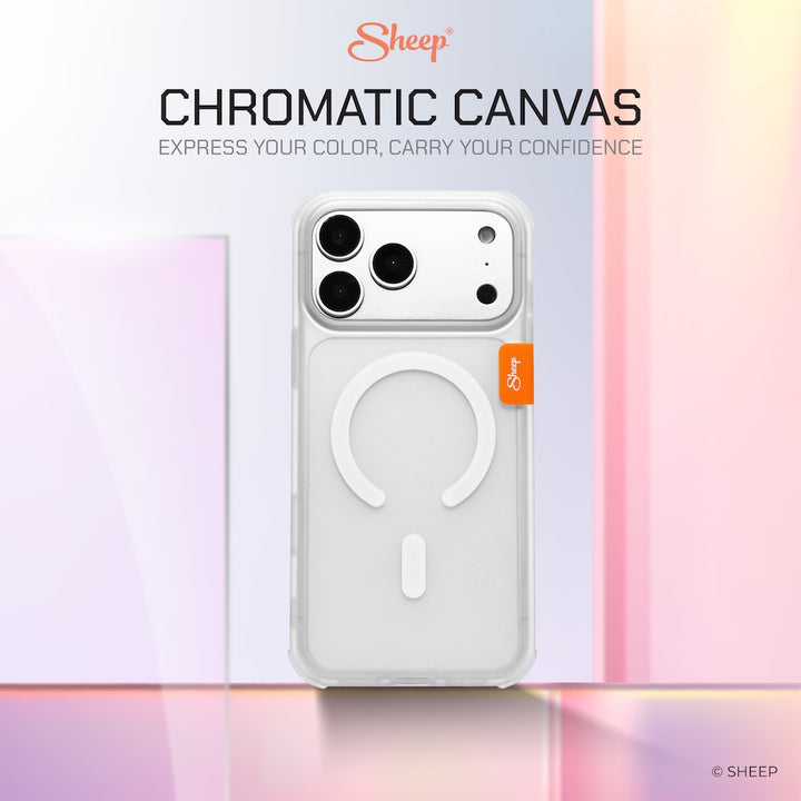 เคสใส ไอโฟน iphone chromatic matte magsafe case กันกระแทก สีขาว 17 pro max