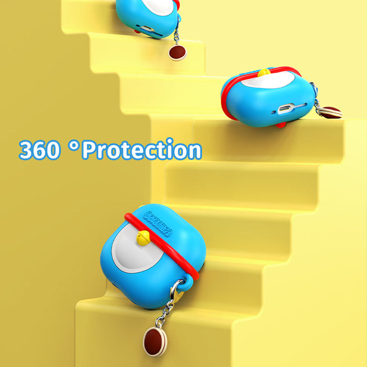 Rock โดเรม่อน ลิขสิทธิ์แท้ เคสแอร์พอด ซิลิโคน Doraemon Airpods case เคส หูฟังบลูทูธ